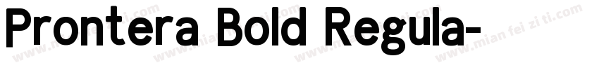 Prontera Bold Regula字体转换